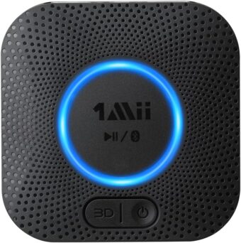 1Mii Bluetooth Receiver, HiFi Wireless Audio Adapter, Bluetooth 5.1 Receiver with 3D Surround aptX HD aptX Low Latency for Home Music Streaming Stereo System B06 Plus