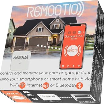 2 WiFi and Bluetooth Smart Garage Door opener with iOS and Android App, Apple Home (HomeKit), Amazon Alexa, Google Home, SmartThings, Siri Shortcuts compatible. With sensor and...