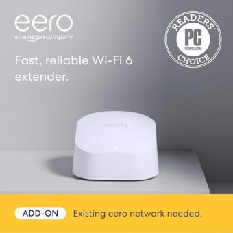 Amazon eero 6 dual-band mesh Wi-Fi 6 extender - expands existing eero network