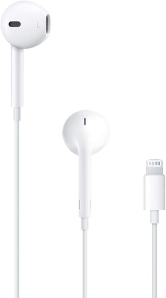 Apple EarPods Headphones with Lightning Connector, Wired Ear Buds for iPhone with Built-in Remote to Control Music, Phone Calls, and Volume