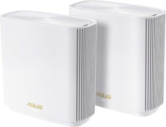 ASUS ZenWiFi AX6600 Tri-Band Mesh WiFi 6 System (XT8 2PK) - Whole Home Coverage up to 5500 sq.ft & 6+ rooms, AiMesh, Included Lifetime Internet Security, Easy Setup, 3 SSID,...