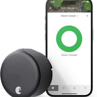 August Home AUG-SL05-M01-G01 August Wi-Fi, (4th Generation) Smart Lock, Matte Black