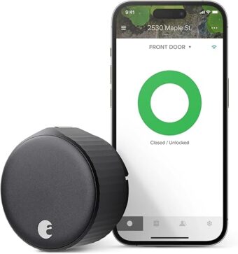 August Home AUG-SL05-M01-G01 August Wi-Fi, (4th Generation) Smart Lock, Matte Black