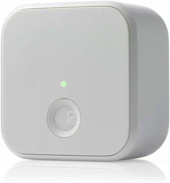 August Home Connect Wi-Fi Bridge, Remote Access, Alexa Integration for Your August Smart Lock, white, 1.5 x 2.4 x 2.4"