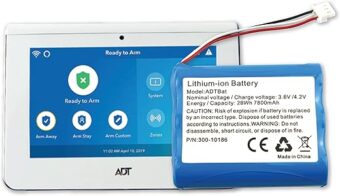 Battery Replacement for ADT Command Smart Security Panel ADT5AIO-1 ADT5AIO-2 ADT5AIO-3 ADT7AIO-1, Honeywell ADT 2X16 AIO Home Security Panel ADT2X16AIO-1 ADT2X16AIO-2 Battery...