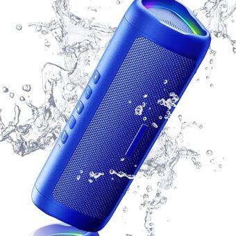 Bluetooth Portable Wireless Speakers with HD Sound, IPX5 Waterproof, Up to 24H Playtime, TWS Pairing, BT5.3, for Home/Party/Outdoor/Beach, Electronic Gadgets, Birthday Gift (Blue)