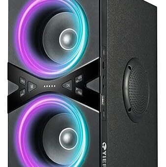 Bluetooth Speakers, Wireless TWS Portable Speaker with Lights,100dB Loud Subwoofer 80w(Peak) Stereo Sound, Bassup Technology, Long Playtime for Outdoor Party