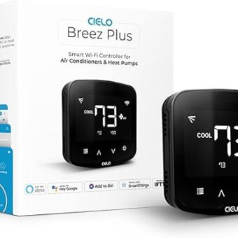 Breez Plus | Smart Air Conditioner Controller | WiFi Thermostat for Mini-Split, Window, Portable ACS | Alexa, Google, Siri Shortcuts, SmartThings, IFTTT | Free App | Inbuilt...