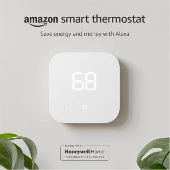 Certified Refurbished Amazon Smart Thermostat – ENERGY STAR certified, DIY install, Works with Alexa – C-wire required