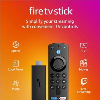 Certified Refurbished Fire TV Stick with Alexa Voice Remote (includes TV controls), HD streaming device