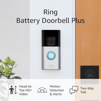 Certified Refurbished Ring Battery Doorbell Plus | Head-to-Toe HD+ Video, motion detection & alerts, and Two-Way Talk (2023 release)