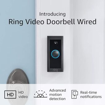 Certified Refurbished Ring Video Doorbell Wired – Convenient, essential features in a compact design (existing doorbell wiring required) - 2021 release