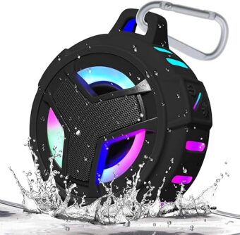 EBODA Bluetooth Shower Speaker, Portable Bluetooth Speakers, IP67 Waterproof Wireless Speaker with LED Light, Floating, 2000mAh, True Wireless Stereo for Kayak, Beach, Gifts for...