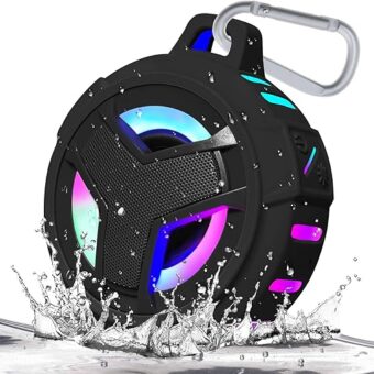 EBODA Bluetooth Shower Speaker, Portable Bluetooth Speakers, IP67 Waterproof Wireless Speaker with LED Light, Floating, 2000mAh, True Wireless Stereo for Kayak, Beach, Gifts for...