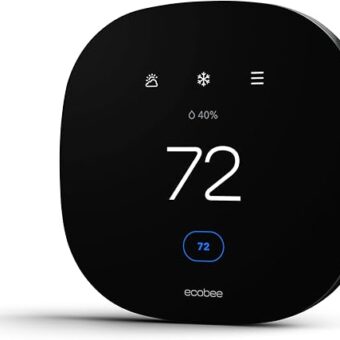 ecobee3 Lite Smart Thermostat - Programmable Wifi Thermostat - Works with Siri, Alexa, Google Assistant - Energy Star Certified - DIY Install, Black