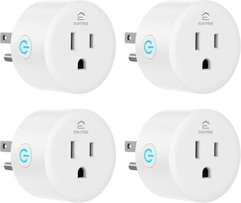 EIGHTREE Smart Plug, Smart Home WiFi Outlet Works with Alexa & Google Home, Smart Socket with Remote Control & Timer Function, 2.4GHz WiFi Only