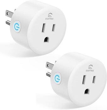 EIGHTREE Smart Plug, Smart Home WiFi Outlet Works with Alexa & Google Home, Smart Socket with Remote Control & Timer Function, 2.4GHz WiFi Only