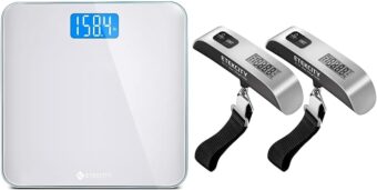 Etekcity Scale for Body Weight, Digital Bathroom Weighing Machine & Luggage Scale, Digital Weight Scales for Travel Accessories Essentials, Portable Handheld Scale with...