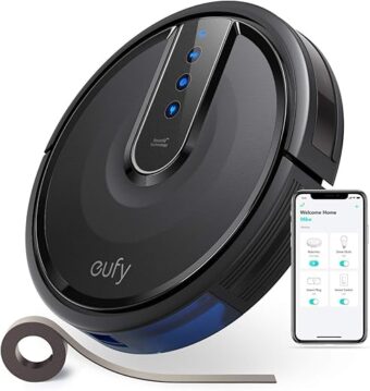 eufy [BoostIQ] RoboVac 35C, Robot Vacuum Cleaner, Wi-Fi, Upgraded, Super-Thin, 1500Pa Strong Suction, Touch-Control Panel, 6ft Boundary Strips, Quiet, Self-Charging, Cleans Hard...