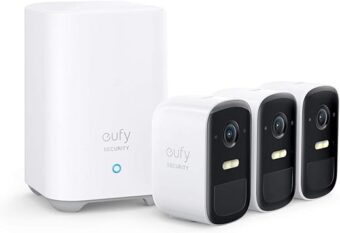 eufy Security eufyCam 2C 3-Cam Kit, Wireless Home Security System,Outdoor Cameras Wireless, 180-Day Battery Life, HD 1080p, IP67 Weatherproof, Night Vision, No Monthly Fee