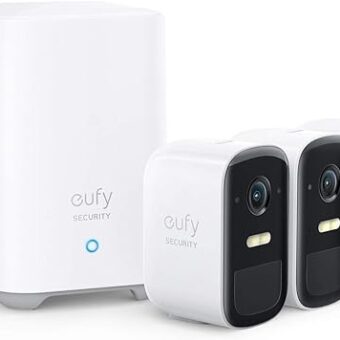 eufy Security eufyCam 2C 3-Cam Kit, Wireless Home Security System,Outdoor Cameras Wireless, 180-Day Battery Life, HD 1080p, IP67 Weatherproof, Night Vision, No Monthly Fee