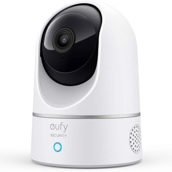 eufy Security Indoor Cam E220, Pan & Tilt, Indoor Security Camera, 2K - 3 MP Wi-Fi Plug-in, Voice Assistant Compatibility, Night Vision, Motion Tracking, HomeBase 3 Compatible,...