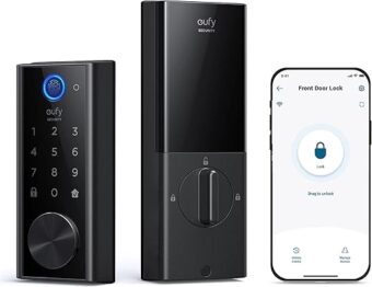 eufy Security Smart Lock S230, Keyless Fingerprint Lock for Front Door, Easy Installation, Built-in Wi-Fi, Reliable App for Remote Access, One-Year Battery Life, BHMA Certified,...