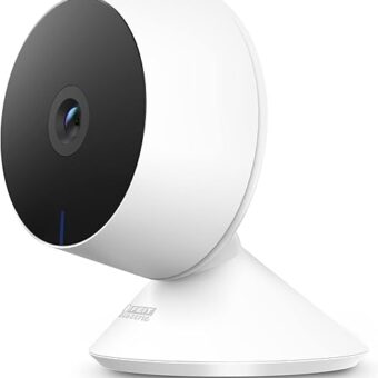 Feit Electric Indoor Security Camera with Motion Detection, 30ft. Night Vision, 360° Adjustable Head, 2.4GHz Wifi, 2-Way Audio, 1080p HD, Works with Alexa & Google Asst,...