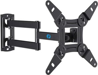 Full Motion TV Monitor Wall Mount Bracket Articulating Arms Swivel Tilt Extension Rotation for Most 13-42 Inch LED LCD Flat Curved Screen TVs & Monitors, Max VESA 200x200mm up...