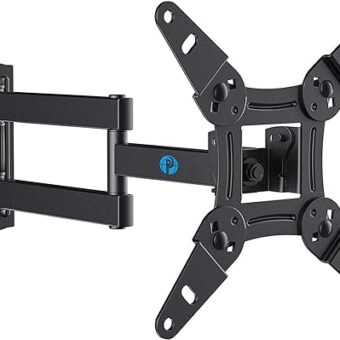 Full Motion TV Monitor Wall Mount Bracket Articulating Arms Swivel Tilt Extension Rotation for Most 13-42 Inch LED LCD Flat Curved Screen TVs & Monitors, Max VESA 200x200mm up...