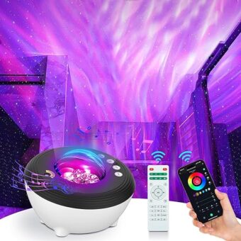 Galaxy Projector, Star Projector for Bedroom, Aurora Projector with Smart APP Remote Control & White Noise Bluetooth Speaker, Night Lights for Kids Room, Adults Home Theater,...