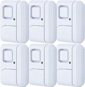 GE Personal Security Window and Door Alarm, 6 Pack, DIY Protection, Burglar Alert, Wireless Chime/Alarm, Easy Installation, Home Security, Ideal for Home, Garage, Apartment and...