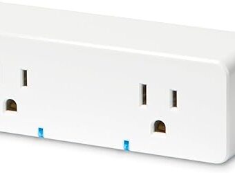 Geeni Switch Duo Double Smart Plug, White, 2 Outlets – No Hub Compatible with Alexa and Google Assistant, Requires 2.4 GHz Wi-Fi