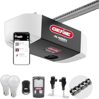 Genie Chain Glide Connect Essentials Smart Garage Door Opener - Reliable Chain Drive Opener With LED Lighting- Works with Alexa, SmartThings, Brilliant Smart Home