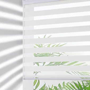 GENIMO Zebra Blinds for Windows, Dual Layer Roller Window Shades, Sheer Window Treatments Privacy Light Control for Day and Night, Mini Blinds for Home, Office, Easy to Install,...