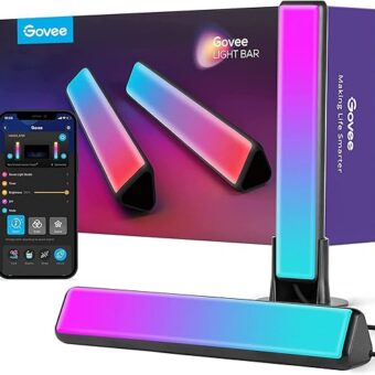 Govee Smart Light Bars, RGBICWW Smart LED Lights with 12 Scene Modes and Music Modes, Bluetooth Color Light Bar for Entertainment, PC, TV, Mood Lighting for Room Decoration