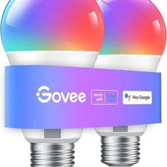 Govee Smart Light Bulbs, WiFi & Bluetooth Color Changing Light Bulbs, Music Sync, 16 Million DIY Colors RGBWW Color Lights Bulb, Work with Alexa, Google Assistant Home App, 800...