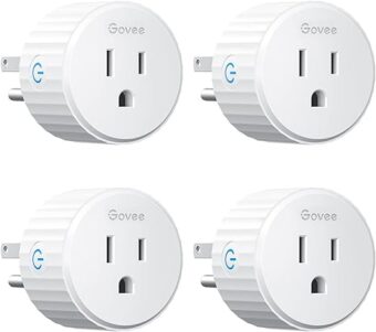 Govee Smart Plug, WiFi Plugs Work with Alexa & Google Assistant, Smart Outlet with Timer & Group Controller, WiFi Outlet for Home, No Hub Required, ETL & FCC Certified, 2.4G...