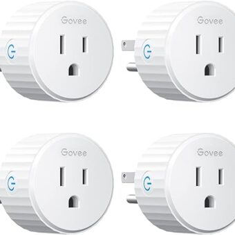 Govee Smart Plug, WiFi Plugs Work with Alexa & Google Assistant, Smart Outlet with Timer & Group Controller, WiFi Outlet for Home, No Hub Required, ETL & FCC Certified, 2.4G...