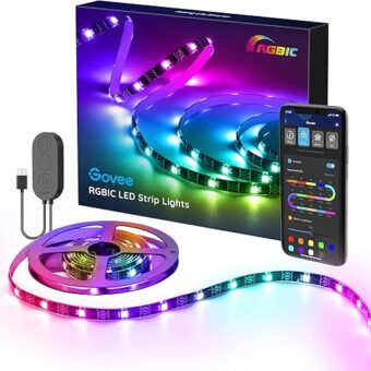 Govee TV LED Backlight with APP Control, Music Sync, Scene Modes, 6.56FT with RGBIC Color Changing for 30-50 inch TVs, USB Powered