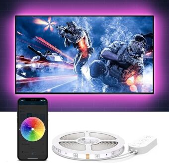 Govee TV LED Backlights, App Control TV LED Strip Lights, 7 Scene Modes & DIY Mode, 6.56FT Easy Installation USB LED TV Lights for 40-60 inch TVs, Computer, Bedroom, Gaming Monitor