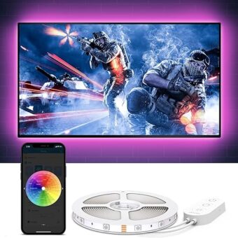 Govee TV LED Backlights, App Control TV LED Strip Lights, 7 Scene Modes & DIY Mode, 6.56FT Easy Installation USB LED TV Lights for 40-60 inch TVs, Computer, Bedroom, Gaming Monitor