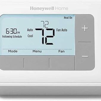 Honeywell Home RTH7560E 7-Day Flexible Programmable Thermostat-Extra-Large Backlit Display, White