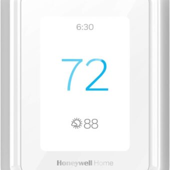 Honeywell Home T9 WiFi Smart Thermostat, Smart Room Sensor Ready, Touchscreen Display, Alexa and Google Assist White