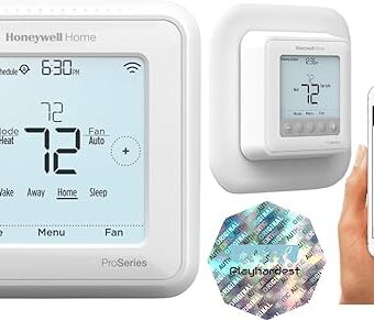 Honeywell TH6220WF2006/U Lyric T6 Pro Wi-Fi Programmable Thermostat with Stages Up to 2 Heat/1 Cool Heat Pump or 2 Heat/2 Cool Conventional with Large Wall Plate & Extended...