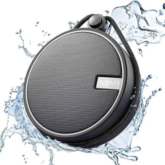 INSMY C12 IPX7 Waterproof Shower Bluetooth Speaker, Portable Small Speaker, Speakers Bluetooth Wireless Loud Clear Sound Support TF Card Suction Cup for Kayak Canoe Beach Gift...