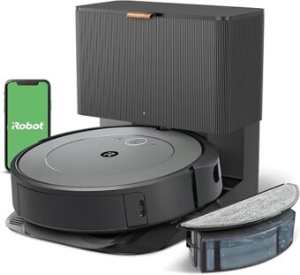 iRobot Roomba Combo i3+ (3574) Robot Vacuum & Mop – Self-Empty for Up to 60 Days, Clean by Room with Smart Mapping, Dual Multi-Surface Brushes for a Thorough Clean, Ideal for...