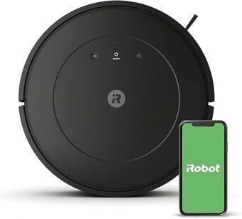 iRobot Roomba Vac Robot Vacuum (Q011) - Power-Lifting Suction, Alexa, Quieter Cleaning Mode, Multi-Surface Cleaning, Cleans in Neat Rows, Easy to use, Self-Charging