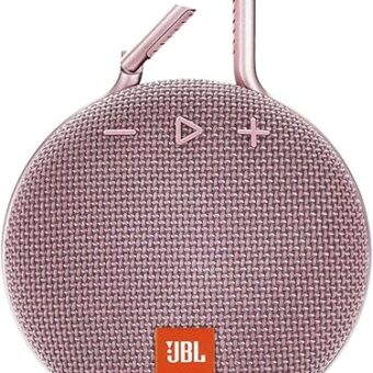 JBL Clip 3, Dusty Pink - Waterproof, Durable & Portable Bluetooth Speaker - Up to 10 Hours of Play - Includes Noise-Cancelling Speakerphone & Wireless Streaming