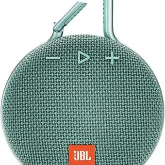 JBL Clip 3, River Teal - Waterproof, Durable & Portable Bluetooth Speaker - Up to 10 Hours of Play - Includes Noise-Cancelling Speakerphone & Wireless Streaming